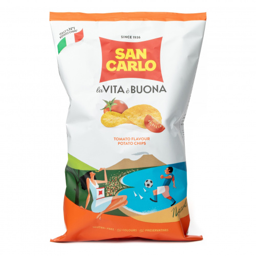 Чипсы картофельные со вкусом томата, San Carlo (0,150кг)