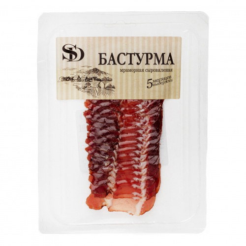 Бастурма Мраморная из свинины сыровяленая, Сытный Дом (0,070 кг)