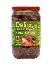 Филе анчоуса в подсолнечном масле, Delicius (0,700кг)